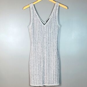 TopShop silver metallic sequin mini dress